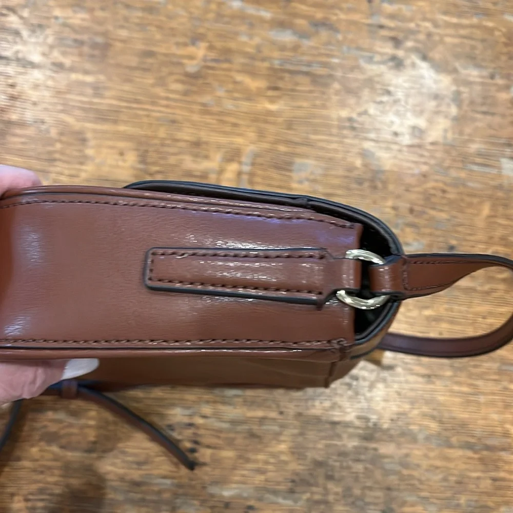 Banana Republic Half Moon Crossbody Bag, Chestnut; NWOT - Picture 6 of 8
